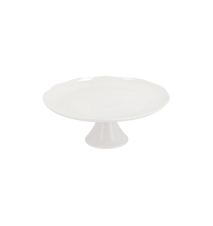 Tortenplatte auf Fuß 22 × 8,8 cm Weißes Porzellan