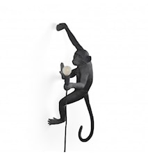 Lampe hängender Affe für Außenfassade rechts schwarz