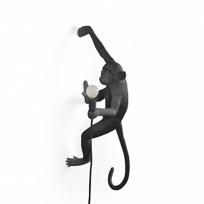 Monkey Lamp Utomhus Hängande Höger Svart