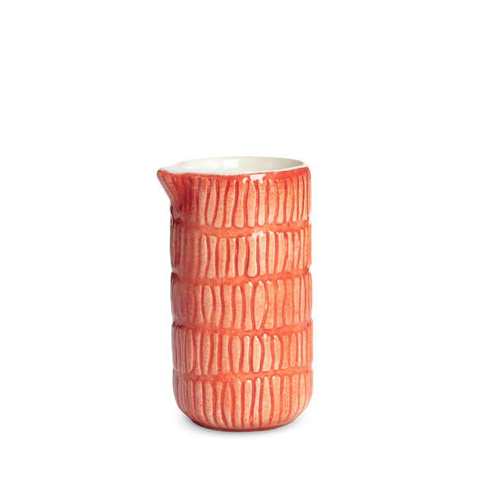 Stripes Mjölkkanna 30 cl 12,5 cm Keramik Orange