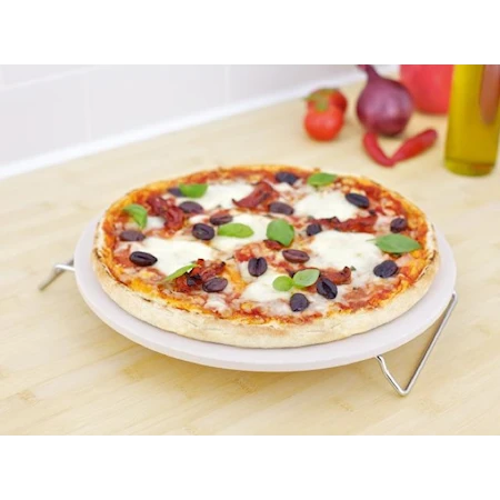 Pizzakivi 33 cm Tarjoilutelineellä