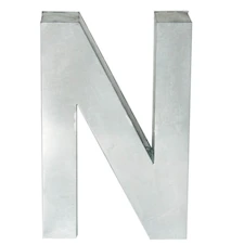 Metallvetica Letra - N