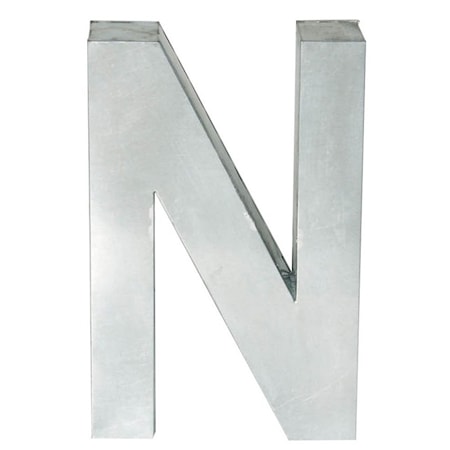 Metallvetica bokstav - N