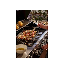 Grillspet m hållare 6 st 18/10 stål