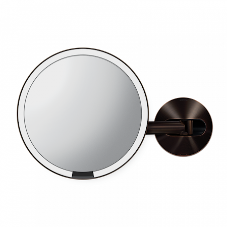 Väggmonterad Sensor Spegel Mörk Brons Uppladdningsbar 20 cm
