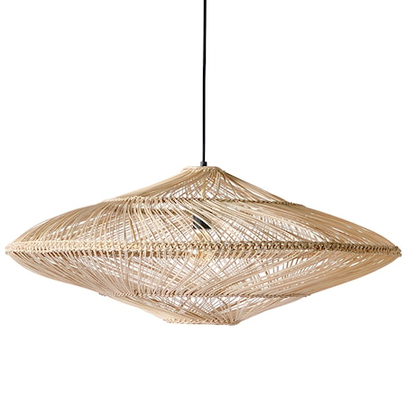 wicker pendant lamp oval natural