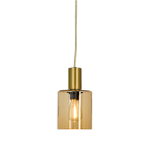 Cylinder Fönsterlampa Matt Mässing/Amber IP20