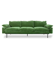 Retro soffa 4-sitsig Grön