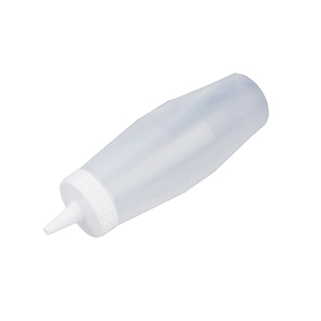 Plastflaska 0,4L vit/klar
