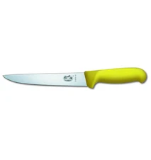 Couteau à découper Fibrox jaune avec dos de couteau droit