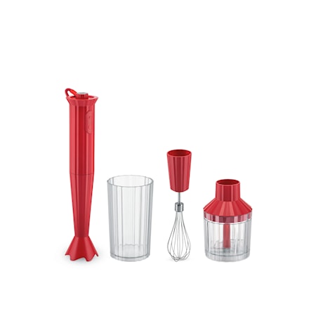 Alessi Plissé Stavmixer Set 500W Röd