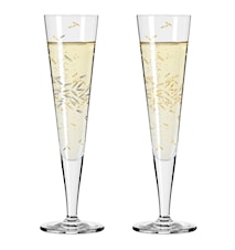 Goldnacht Champagneglass 2-pakning