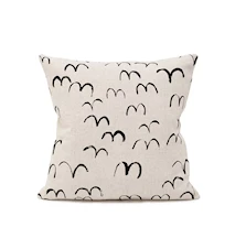 Bird Dots Kuddfodral 48x48 cm Linne Svart