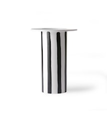 Ceramic Vase Black/White Striped