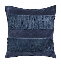 Fringes Funda de almohada - Azul oscuro