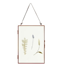 Meta Frame with Dried Flowers Vertical Dark Red