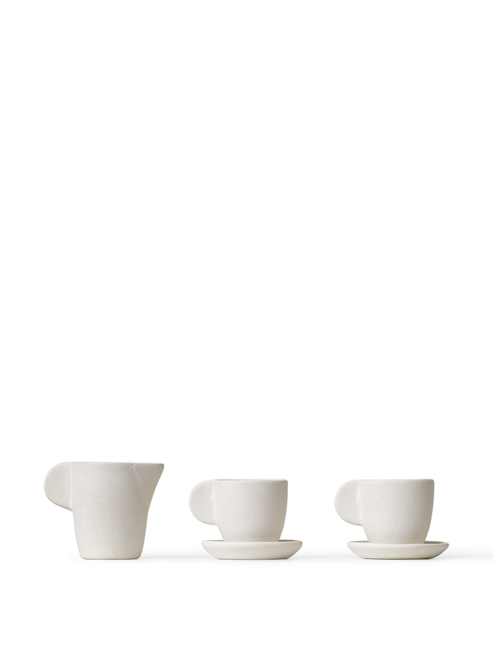 Miniature tesett keramikk, Off-White