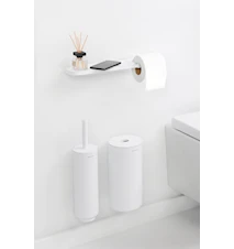 MindSet toalettpapirholder med hylle, Mineral Fresh White