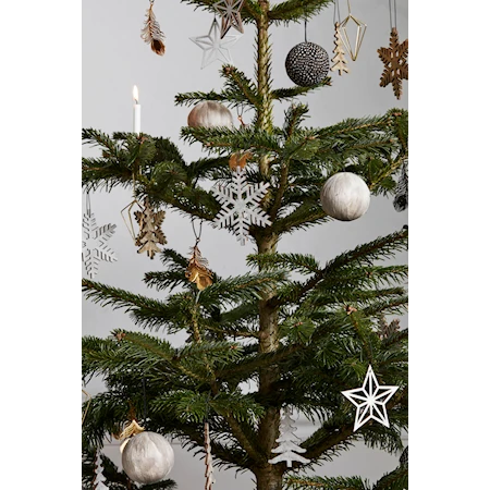 Julgransdekoration Star Vit/Silver