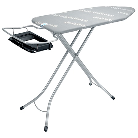 Aquabowl, Strygebræt Stl C, med indfoldende dampstationsholder, ramme i Metallic Grey 124x45 cm Grey