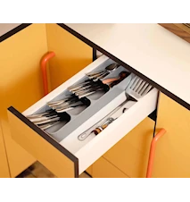 DrawerStore Besticklåda 39,5x11 cm Plast Grå