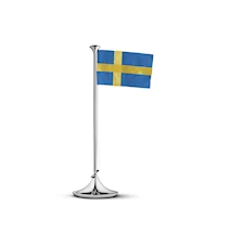 Georg Flaggstång med svensk flagga 39 cm Rostfritt stål