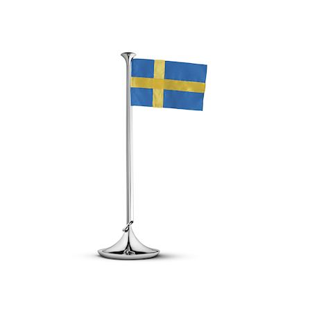 Georg Flaggstang med svensk flagg 39 cm Rustfritt stål