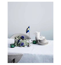 Bandera sueca de sobremesa A35 color plateado