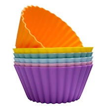 Moldes para Muffins/Magdalenas Grandes, Multicolor Arcoíris, 6 piezas