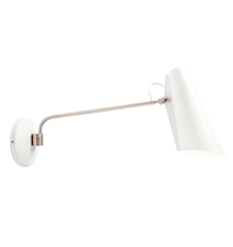 Birdy vägglampa - White/aluminium