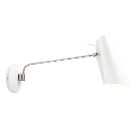 Northern Birdy væglampe – White/aluminium