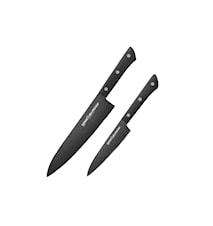 SHADOW Set of 2 kitchen knives ( 15cm Utility knife, 28cm Chef knife)