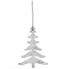Julgransdekoration Tree Vit/Silver