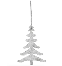 Joulukuusenkoriste Tree Valkoinen/Hopea