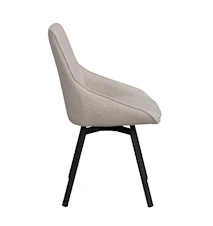 Alison Stol Beige Tyg/Svart Metall