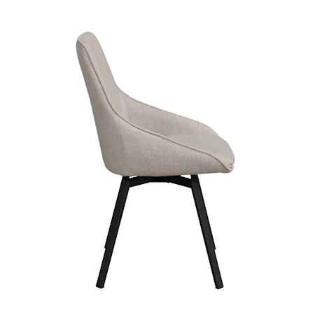 Alison Stol Beige Tyg/Svart Metall