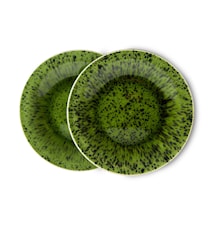 Emeralds Tallrik 2-pack 21,6 cm Keramik Grön