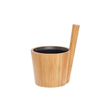 Rento Sauna bucket bamboo duo black