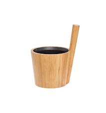 Rento Sauna bucket bamboo duo black