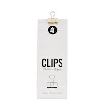 Wire Clip 16-pack 3,3 cm Gold