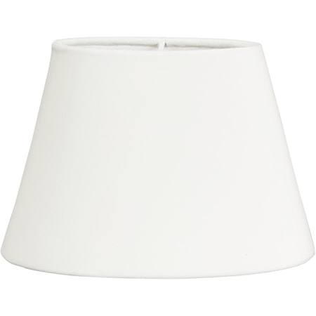 Lampskärm Oval Sammet White