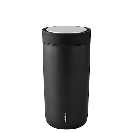 Stelton To-Go Click 0.4 l. Svart/metallic