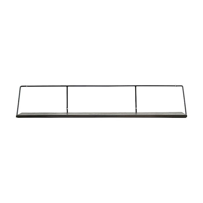 Wired Hylla 130x25 cm Trä/Järn Svart
