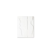 Ceramic Decoración de Pared Panel Blanco Mate