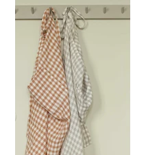 Apron Förkläde Linne Gingham natural