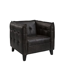 MILLAU armchair black leather