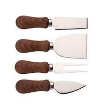Odina Cheese Knife Set 4 Pcs Wooden Handle 13 cm