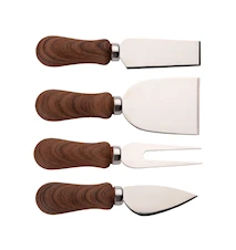 Odina set cuchillos para queso 4 piezas mango de madera 13 cm