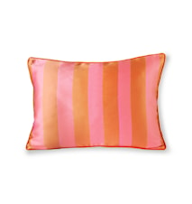 Satin/Velvet Cushion Orange/Pink 35x50 cm