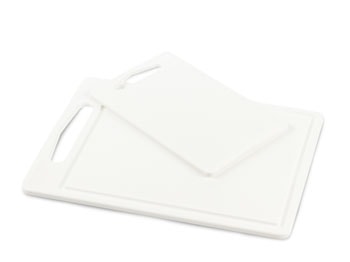 Cutting board set of 2 Plastic White